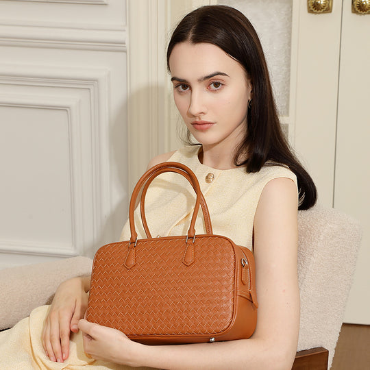 Damen elegante Umhängetasche mit geflochtener Struktur und verstellbarem Schulterriemen Nord Taschen
