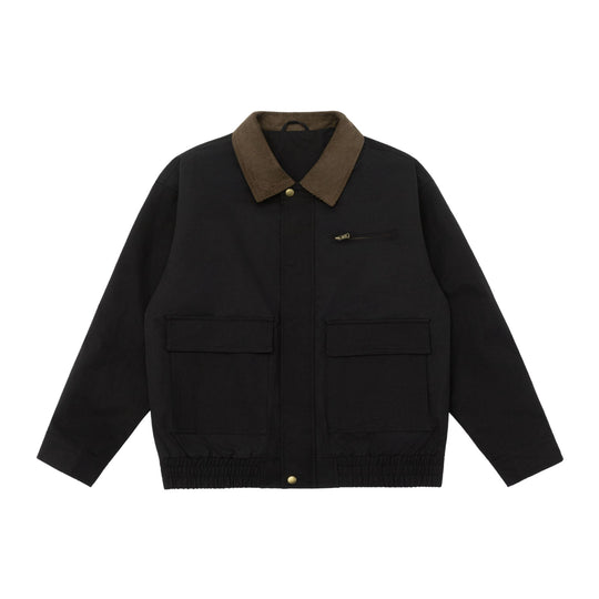 Herren Oversize Workwear-Jacke mit Kordkragen und großen Pattentaschen Nord Taschen