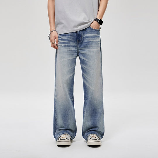 Herren Weite Baggy-Jeans im Vintage-Wash mit tiefer Leibhöhe & ausgewaschenen Falten Nord Taschen