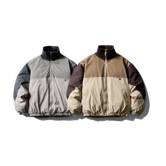 Herren Wattierter Boxy-Bomber mit hohem Rippenkragen und elastischem Saum Nord Taschen