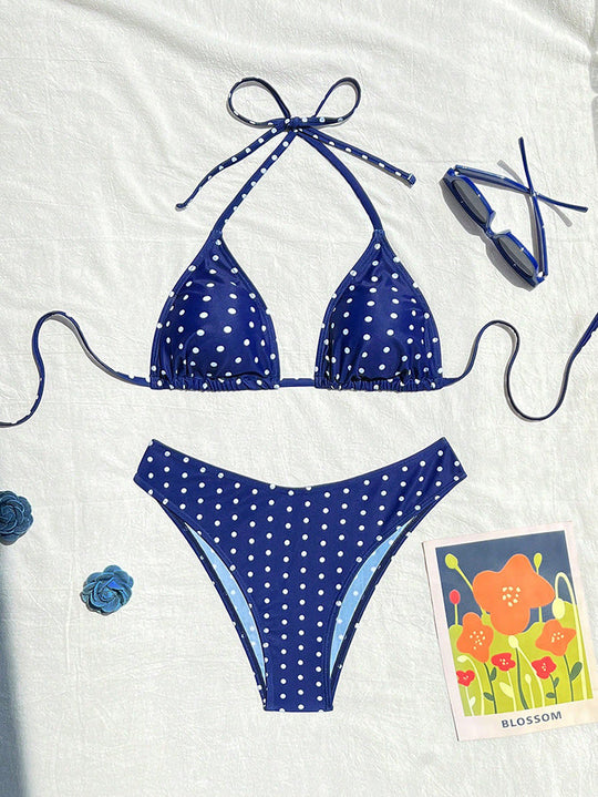 Damen Triangel-Bikini mit klassischen Punkten Nord Taschen