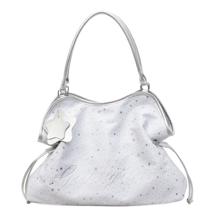 Damen Freizeit Hobo-Tasche aus geschmeidigem Kunstleder mit funkelndem Sternendesign Nord Taschen