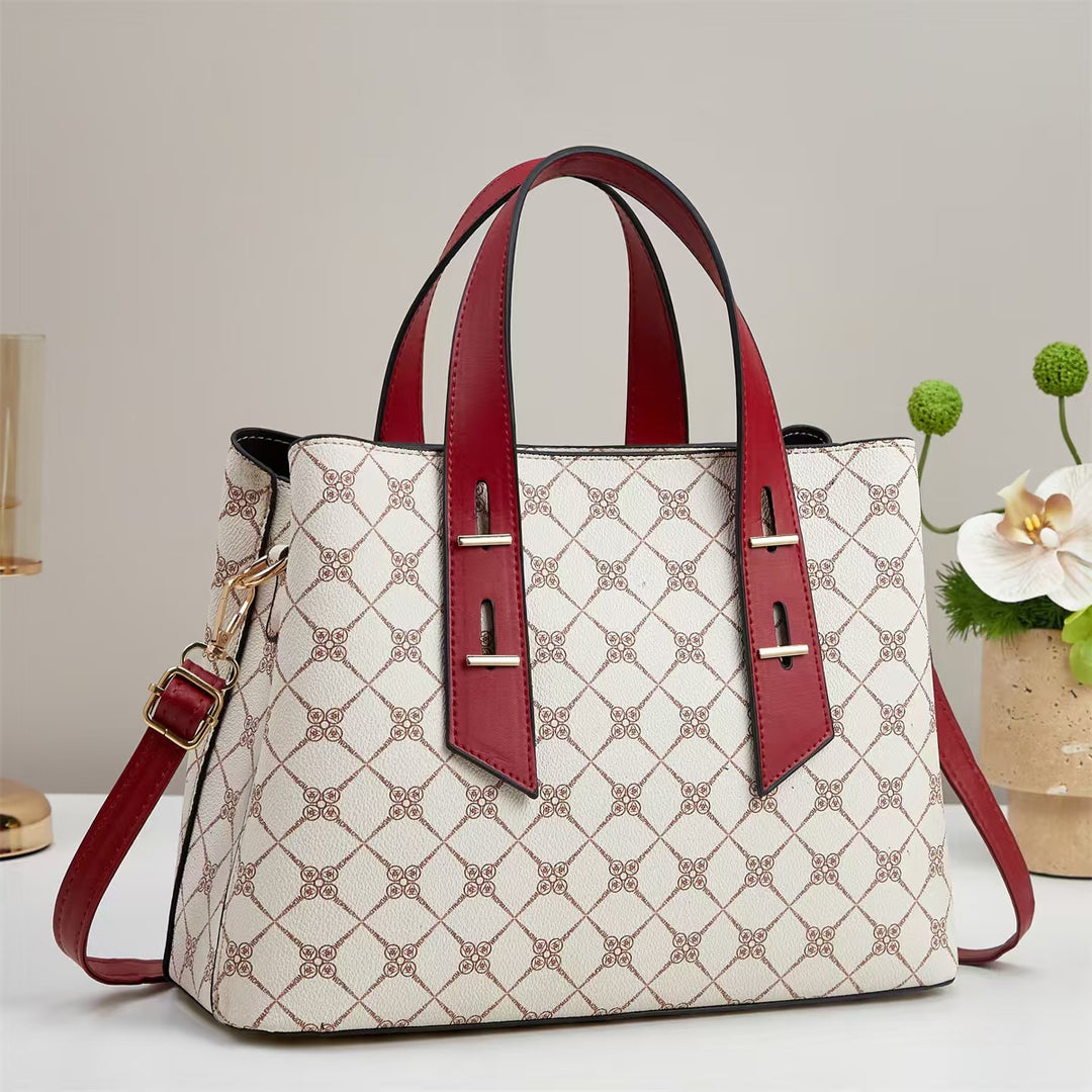Damen luxuriöse Handtasche mit modernen grafischen Mustern Nord Taschen