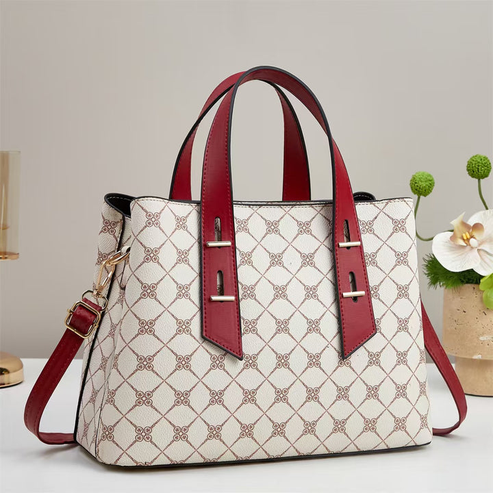 Damen luxuriöse Handtasche mit modernen grafischen Mustern Nord Taschen