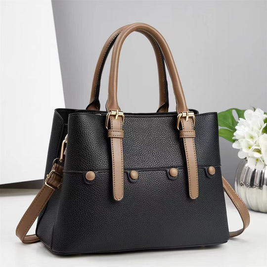 Damen elegante Handtasche mit strukturierten Details und abnehmbarem Schulterriemen Nord Taschen