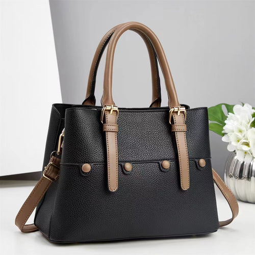 Damen elegante Handtasche mit strukturierten Details und abnehmbarem Schulterriemen Nord Taschen