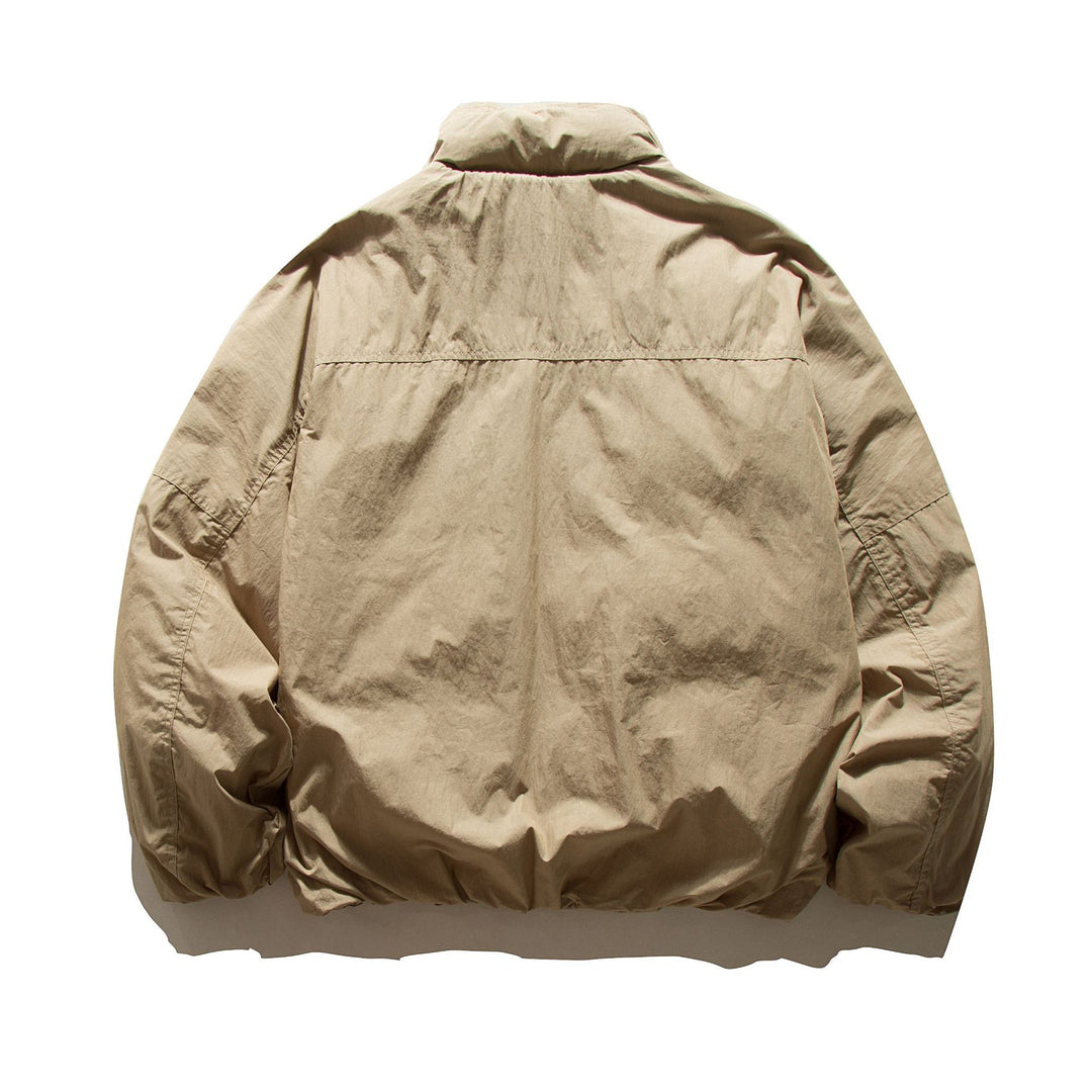 Herren Boxy wattierte Feldjacke mit hohem Stehkragen und Cargo‑Taschen Nord Taschen