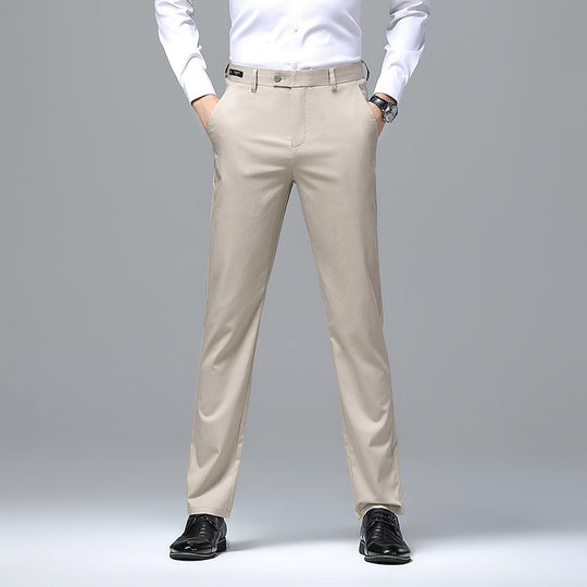 Herren Elegante Business-Chino mit Stretchkomfort und schlankem Bügelsaum Nord Taschen