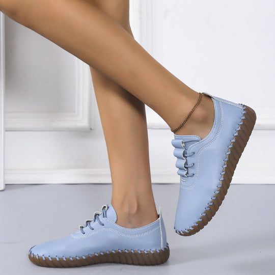 Damen Leichter Schnürschuh mit handgenähter Ziernaht und profilierter Gummisohle Nord Taschen