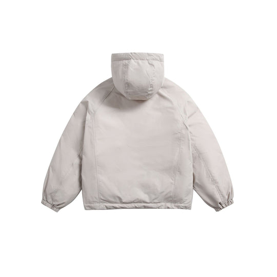 Unisex Kurz geschnittene wattierte Kapuzenjacke im Boxy‑Cut mit elastischem Saum Nord Taschen