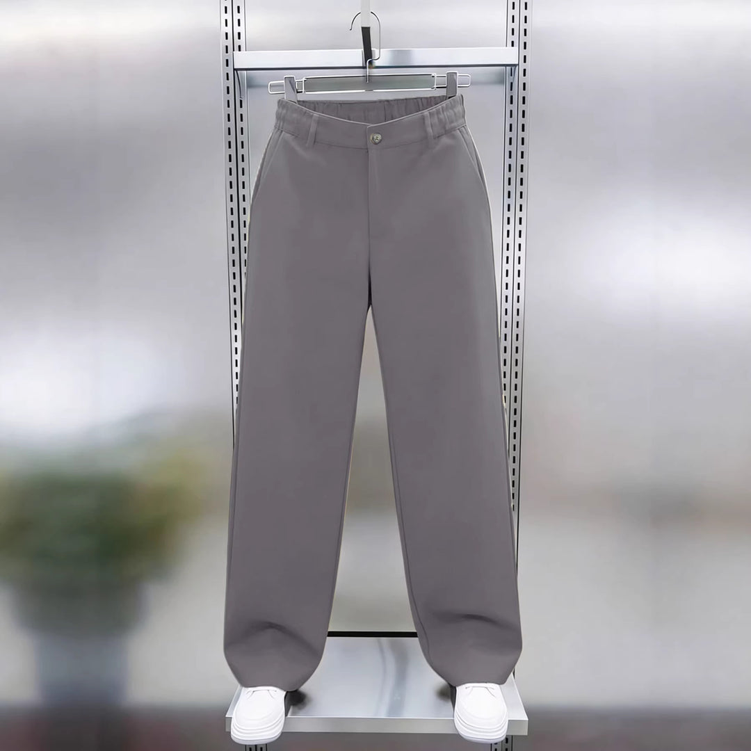 Herren Weite Chinohose mit hoher Taille und elastischem Rückbund Nord Taschen