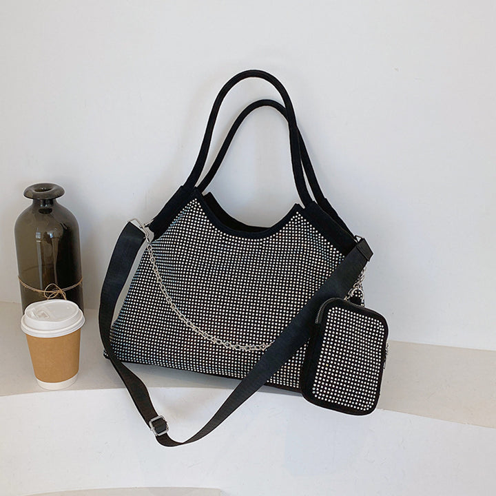 Damen modische Handtasche mit funkelnden Strassverzierungen Nord Taschen