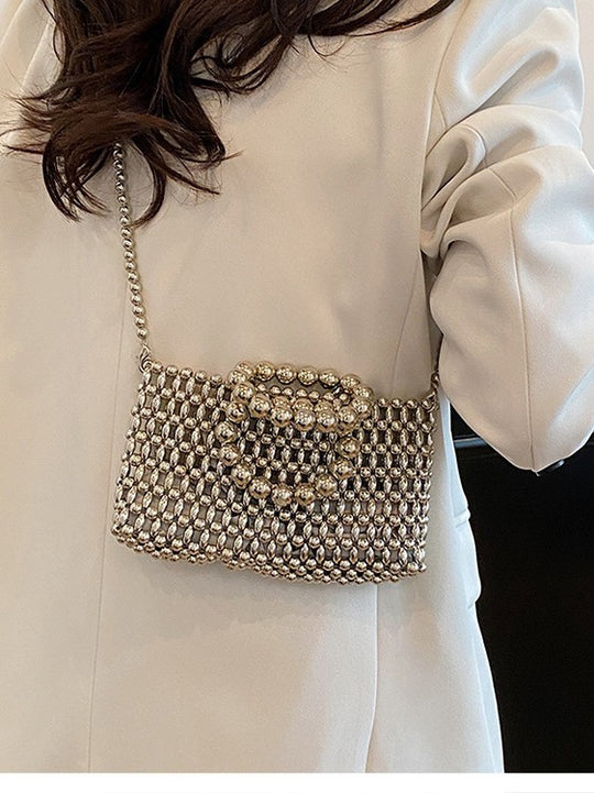Damen Perlenhandtasche mit elegantem Design und abnehmbarem Schulterriemen Nord Taschen