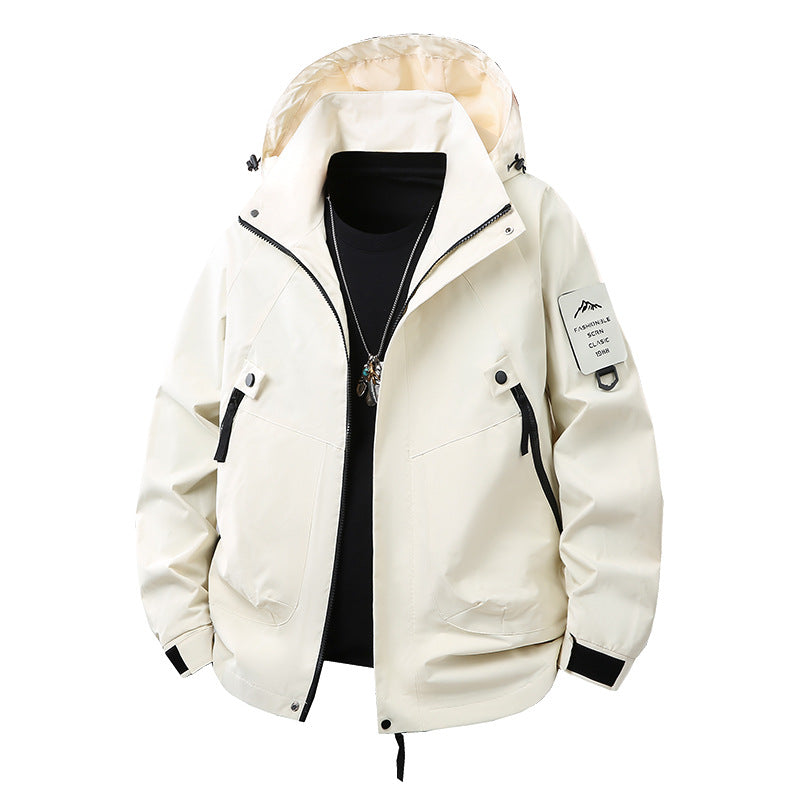 Herren Technische Kapuzen-Softshelljacke mit wasserabweisender Membran, Reißverschluss‑Taschen und verstellbarem Bund Nord Taschen