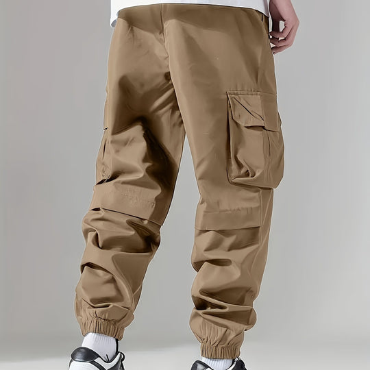 Herren Cargo-Jogginghose mit Kordelzug, Mehrfachtaschen & elastischen Bündchen Nord Taschen