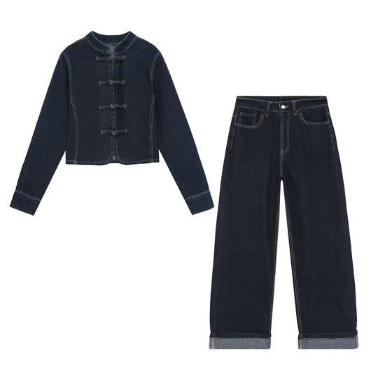 Damen Highwaist Wide‑Leg‑Jeans mit weitem Bein und Umschlagsaum Nord Taschen
