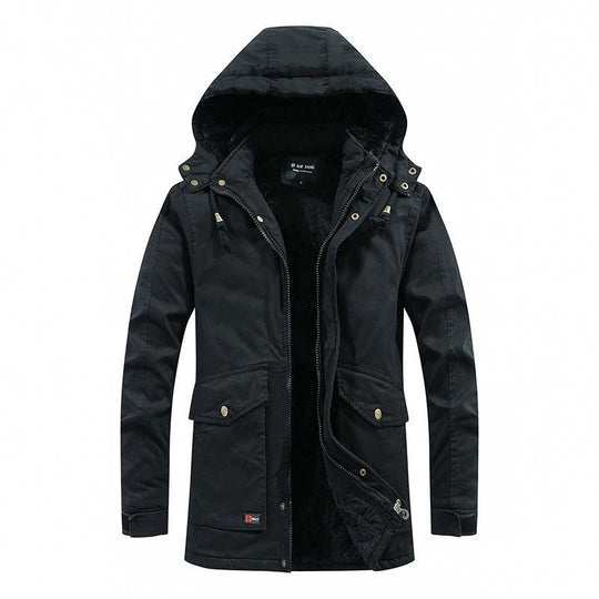 Herren City-Parka mit Teddyfutter, Kapuze und winddichter Innenleiste Nord Taschen