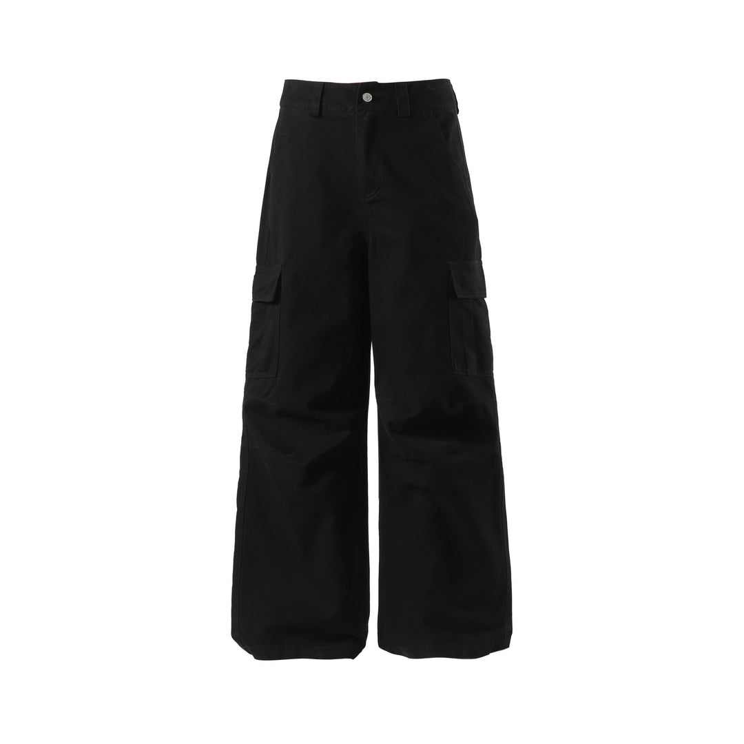 Damen Weite Cargo-Culotte mit hoher Taille, tiefem Schritt und funktionalen Pattentaschen Nord Taschen