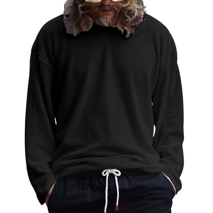 Herren Lässiges Langarmshirt aus atmungsaktivem Strukturstoff