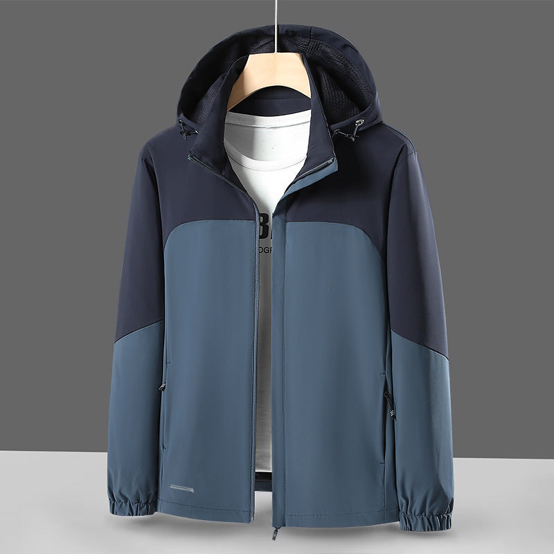 Herren Leichte Softshell-Windjacke mit Kapuze, wasserabweisender Membran und Reißverschlusstaschen Nord Taschen
