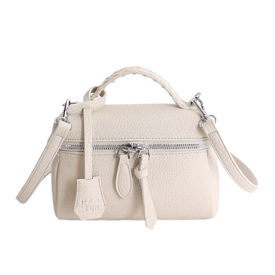 Damen Mini-Handtasche mit feinen Ziernähten und abnehmbarem Schulterriemen Nord Taschen