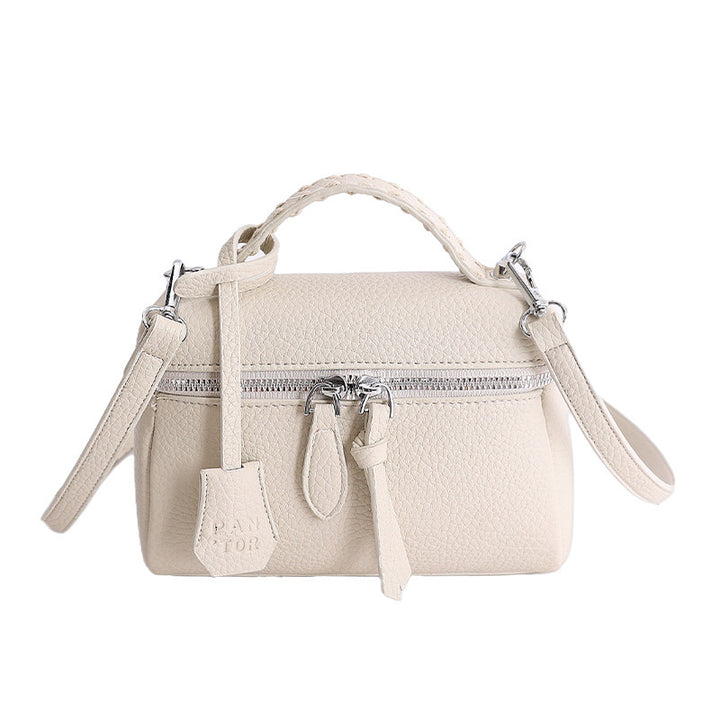 Damen Mini-Handtasche mit feinen Ziernähten und abnehmbarem Schulterriemen Nord Taschen