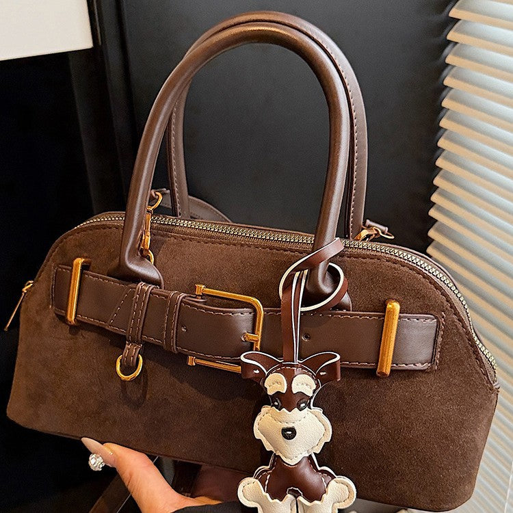 Damen elegante Satchel-Tasche mit kontrastierenden Riemen Nord Taschen