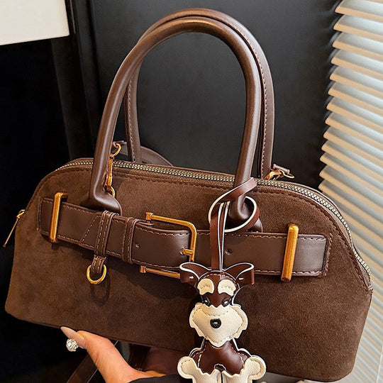 Damen elegante Satchel-Tasche mit kontrastierenden Riemen Nord Taschen