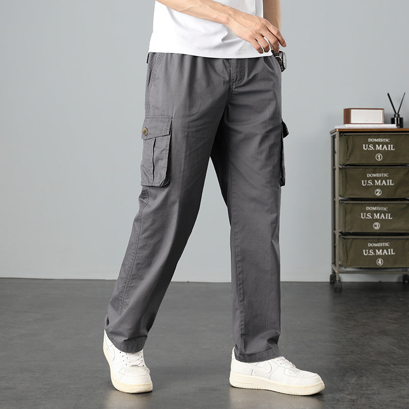 Herren Lässige Canvas-Cargohose mit großen Klappentaschen, Relaxed Fit & verstärkten Nähten Nord Taschen