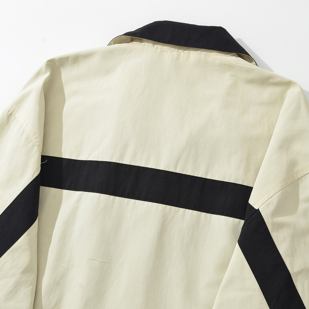 Damen Oversize Trackjacke mit Stehkragen, durchgehendem Reißverschluss und Kontraststreifen Nord Taschen