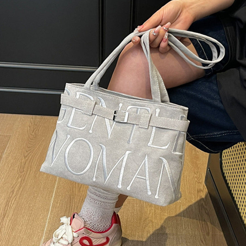 Damen Designer-Handtasche mit luxuriösem Wildleder und modischer Prägung Nord Taschen