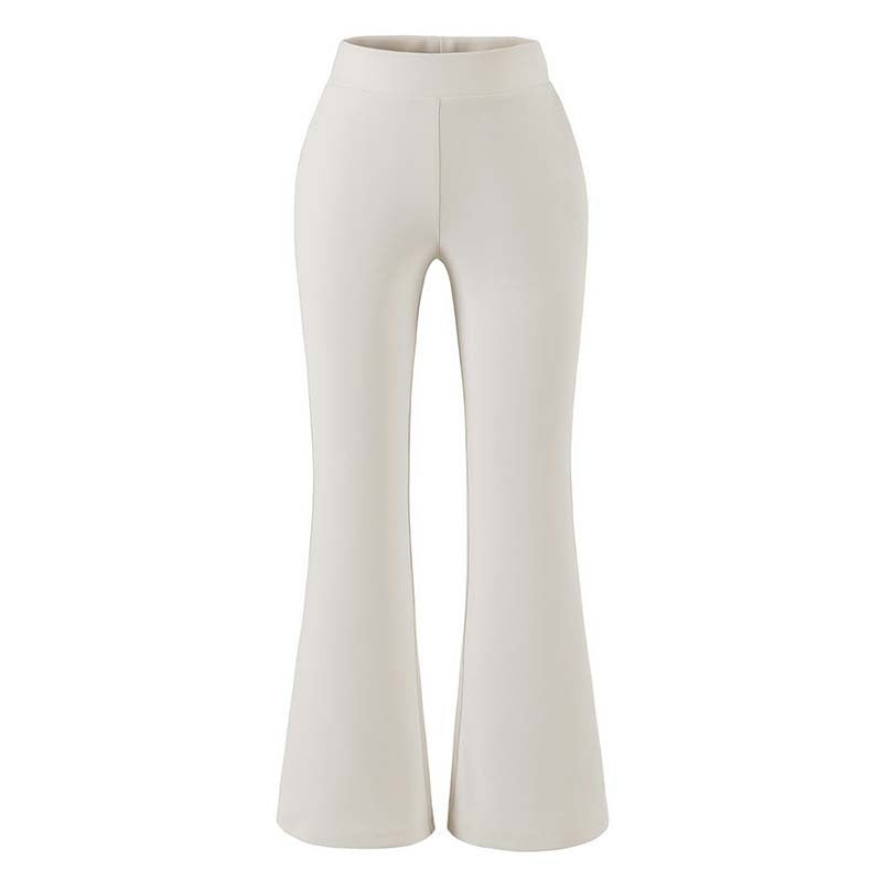 Damen Hochtaillierte Stretch-Schlaghose mit weitem ausgestelltem Saum Nord Taschen