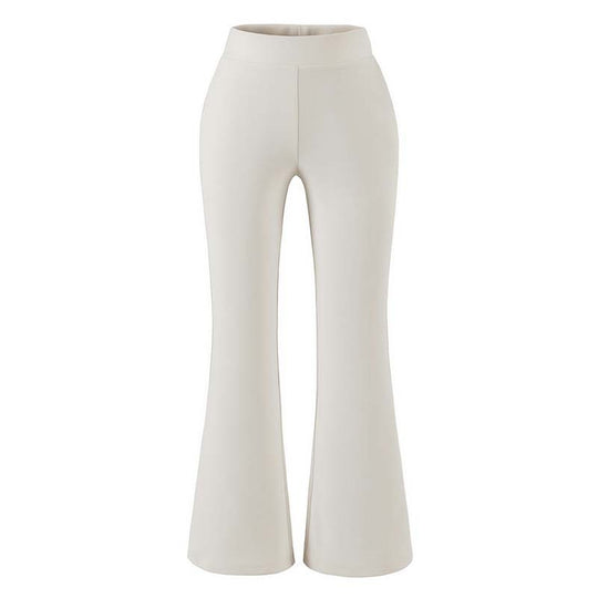 Damen Hochtaillierte Stretch-Schlaghose mit weitem ausgestelltem Saum Nord Taschen