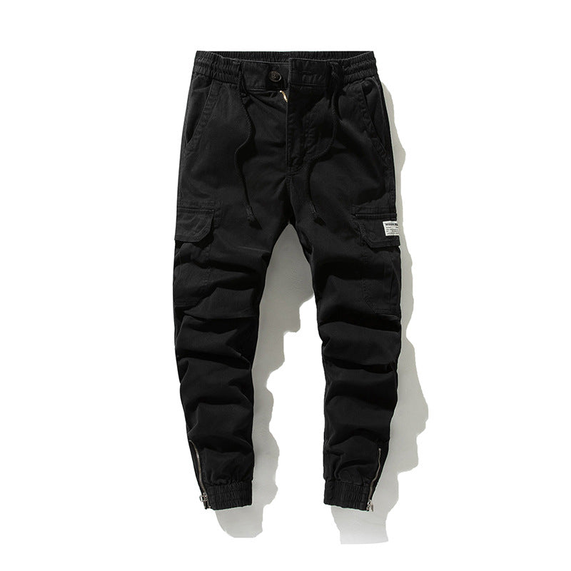Herren Cargo-Jogginghose im urbanen Utility‑Stil mit elastischem Tunnelzugbund und verstärkten Kniepartien Nord Taschen