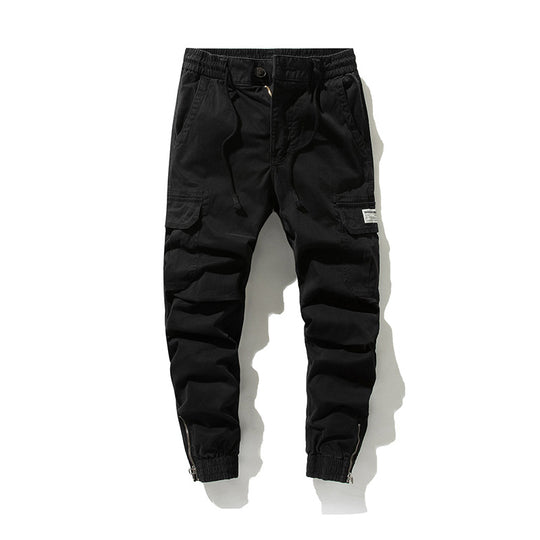 Herren Cargo-Jogginghose im urbanen Utility‑Stil mit elastischem Tunnelzugbund und verstärkten Kniepartien Nord Taschen