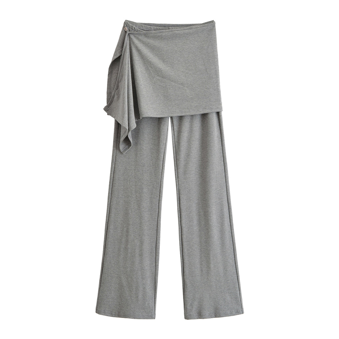 Damen Palazzo‑Hose mit Wickelrock‑Detail und weitem Bein Nord Taschen