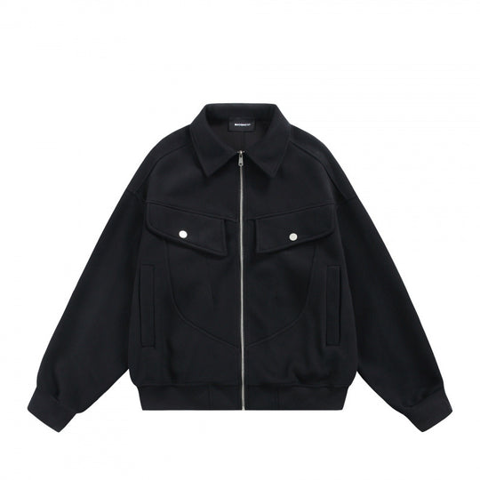 Unisex Zip-Sweatjacke mit aufgesetzten Brustklappen und geripptem Saum Nord Taschen