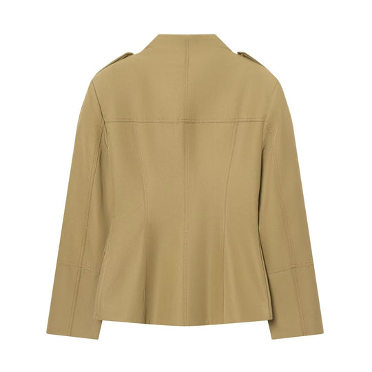 Damen Utility-Jacke mit Stehkragen, Pattentaschen und Schulterklappen Nord Taschen