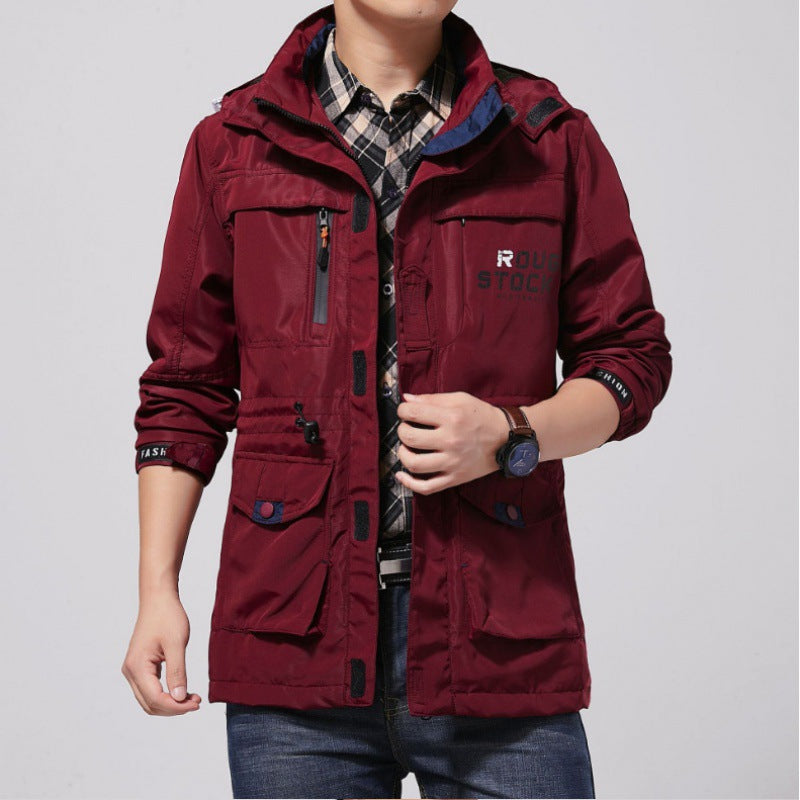 Herren  leichte winddichte Fieldjacke mit atmungsaktivem Meshinnenfutter, zahlreichen Reißverschluss- und Klappentaschen sowie verstellbaren Ärmelmanschetten Nord Taschen
