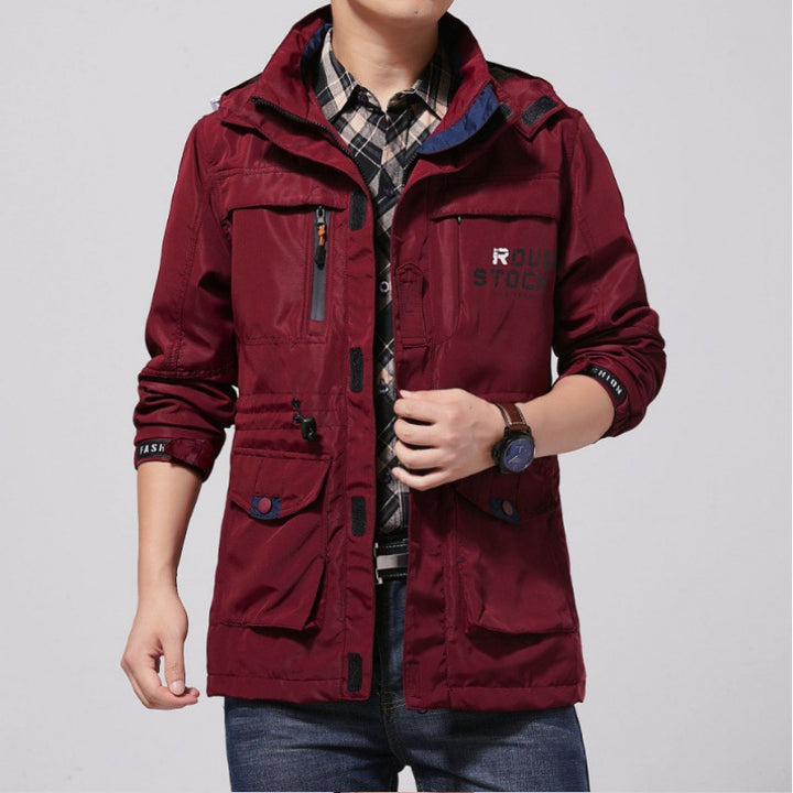 Herren  leichte winddichte Fieldjacke mit atmungsaktivem Meshinnenfutter, zahlreichen Reißverschluss- und Klappentaschen sowie verstellbaren Ärmelmanschetten Nord Taschen