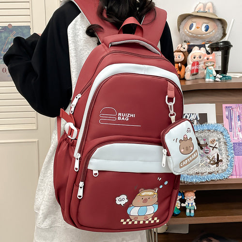 Damen Freizeit-Rucksack mit kreativen Tiermotiven und multifunktionalen Fächern Nord Taschen