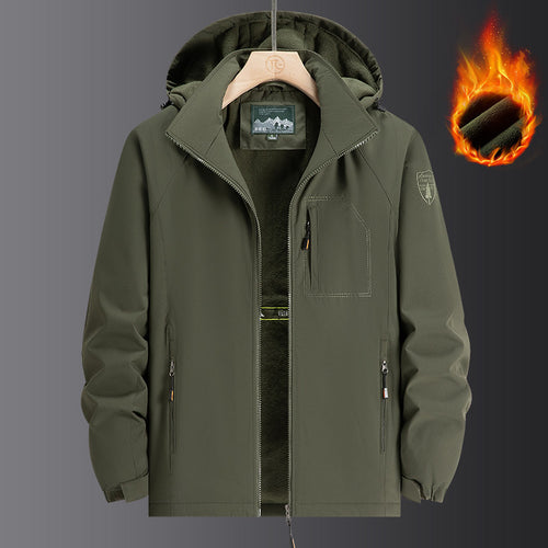 Herren Wetterfeste Softshelljacke mit durchgehendem Fleece-Innenfutter, verstellbarer Kapuze und winddichter Membran Nord Taschen