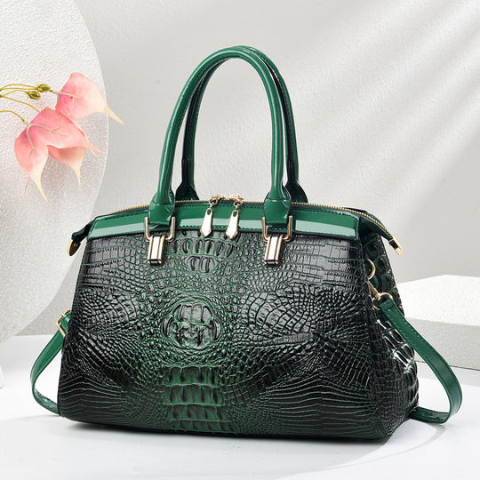 Damen hochwertige Handtasche im eleganten Krokodil-Look Nord Taschen