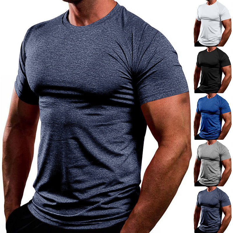 Herren Atmungsaktives Fitness-T-Shirt aus leichtem Stoff mit körperbetontem Schnitt