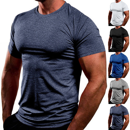 Herren Atmungsaktives Fitness-T-Shirt aus leichtem Stoff mit körperbetontem Schnitt