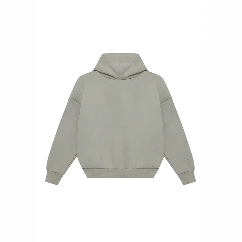 Unisex nan minimalistischer Kapuzenpullover ohne Kängurutasche mit überschnittener Schulter und geripptem Saum Nord Taschen