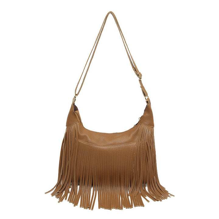 Damen Schultertasche mit fransigen Akzenten Nord Taschen
