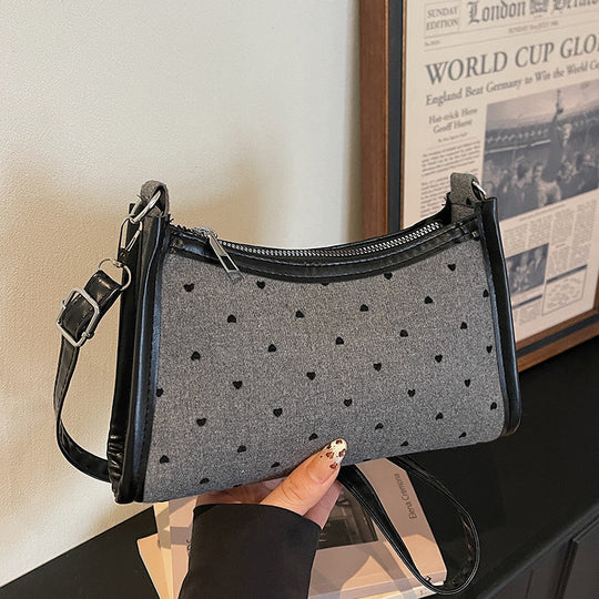 Damen modische Umhängetasche mit kreativen Punkten und elegantem Reißverschluss Nord Taschen