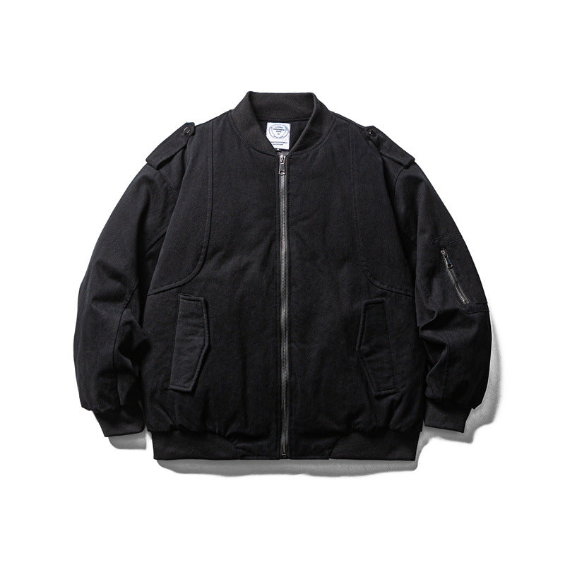 Herren Robuste Canvas-Bomberjacke mit Utility-Taschen und Rippbündchen Nord Taschen