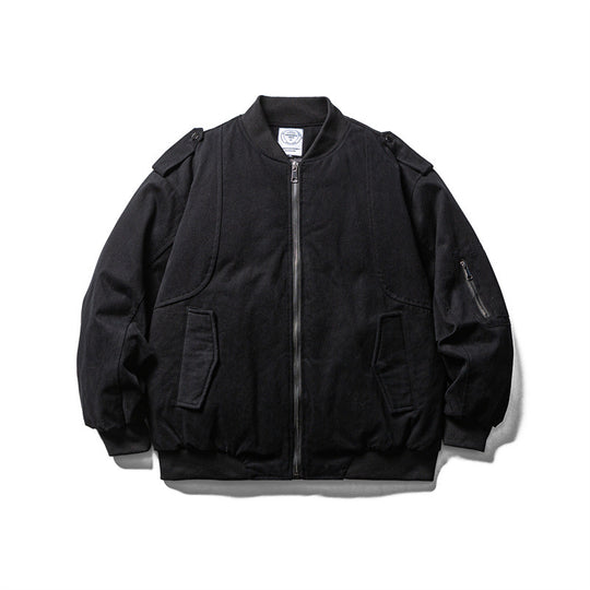 Herren Robuste Canvas-Bomberjacke mit Utility-Taschen und Rippbündchen Nord Taschen
